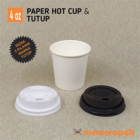 Jual Paper Cup 4 Oz Hot Cup Tutup Gelas Kertas Kopi Espresso Putih Kota Bandung