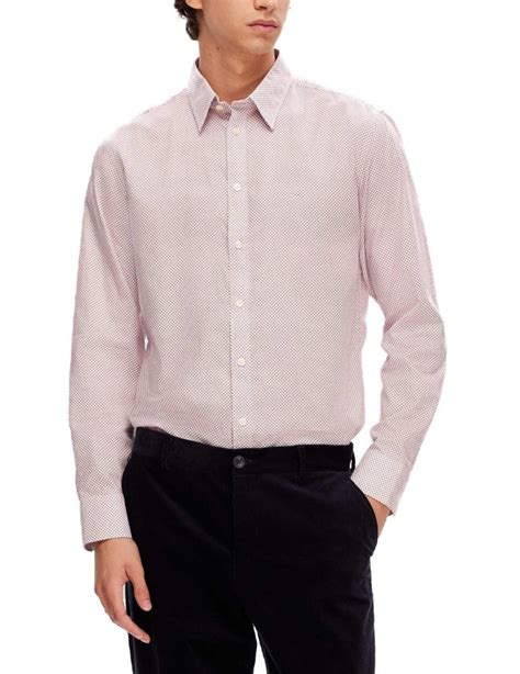 Camisa Selected Soho Blanco Estampado Para Hombre