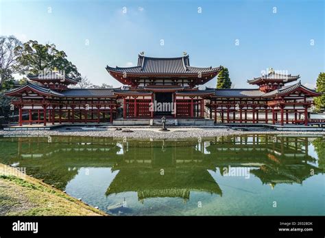 Phoenix Hall Hoodo Vista Frontal Templo De Byodoin Uji Kioto