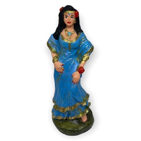 Escultura Cigana Azul Clara 15 Cm Em Resina Shopee Brasil