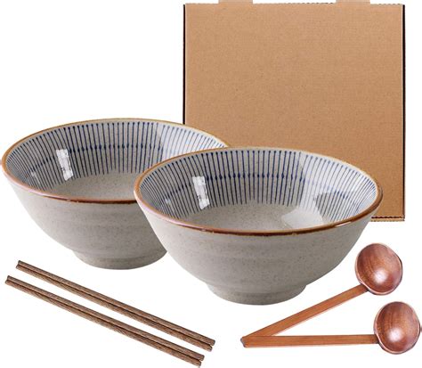 SDFVSDF Ceramic Ramen Bowl Creative Gift Retro Ramen Bowls With