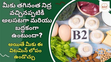 విటమిన్ B2 లోపం వల్ల కలిగే అనారోగ్య సమస్యలివే Vitamin B2 Deficiency