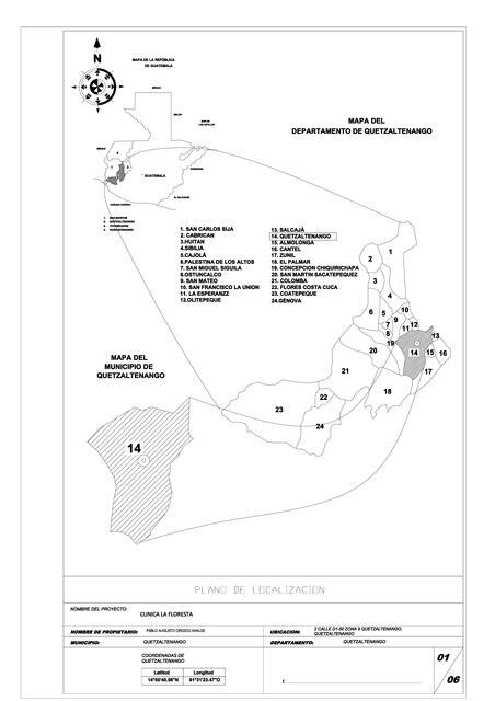 Mapa Del Departamento De Quetzaltenango Javier Isai Morales L Pez Udocz