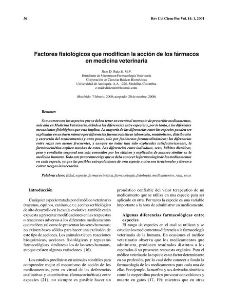 Dialnet Factores Fisiologicos Que Modifican La Accion De Los Farma