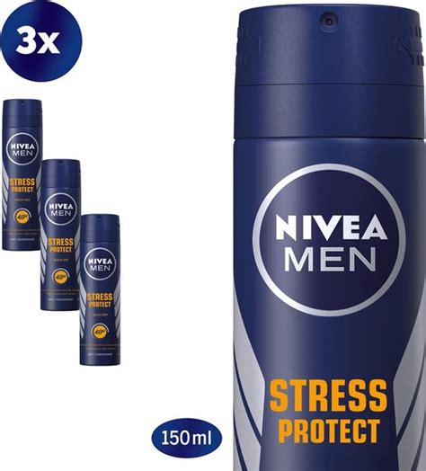 Nivea Men Stress Protect Deodorant Spray 3 X 150 Ml Voordeelverpakking Bol