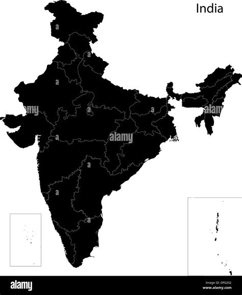 India Map Outline Vector Hi Res Stock Photography And Images Alamy