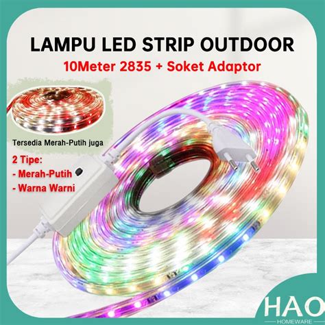 Jual Lampu Led Strip Selang Meter V Outdoor Rgb Led Strip