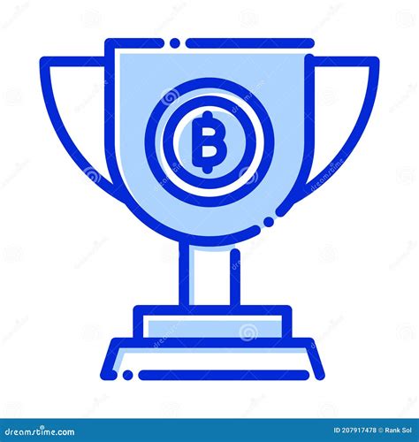 Bitcoin Block Reward Award Trophy Bitcoin Fully Editable Vector