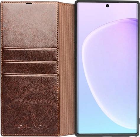 Qialino Echt Lederen Luxe Wallet Hoes Samsung Galaxy Note 10 Plus