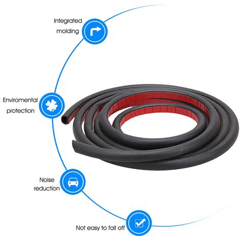 Universal 8M Car D Shape Rubber Seal Weather Strip Door Edge Moulding