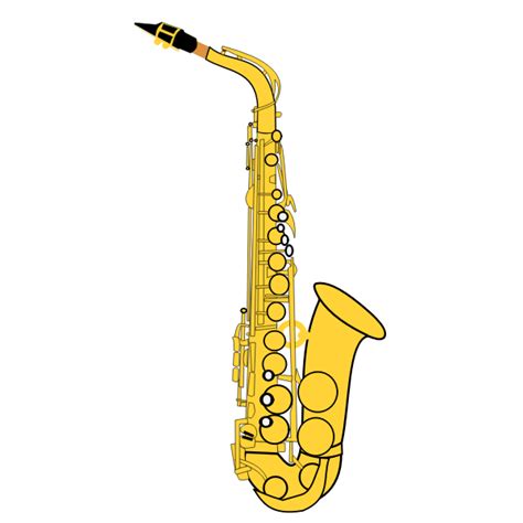 Gold Saxophone Vector Illustration Free Svg