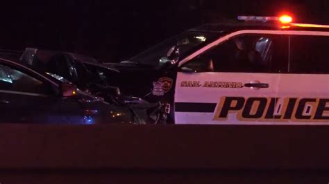 Police Driver Crashes Into Sapd Vehicle While Officers Are Assisting