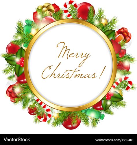 Merry christmas frame Royalty Free Vector Image