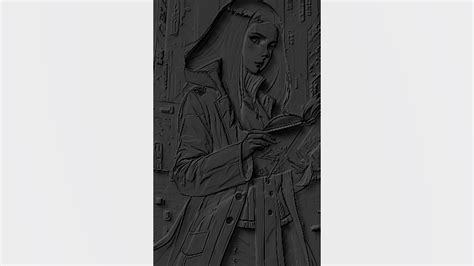 Free Stl File Girl Reading The Book 👧・3d Printing Template To Download