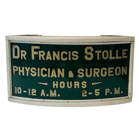 Vintage Doctor's Office "Physician and Surgeon" Sign, C.1920s For Sale ...