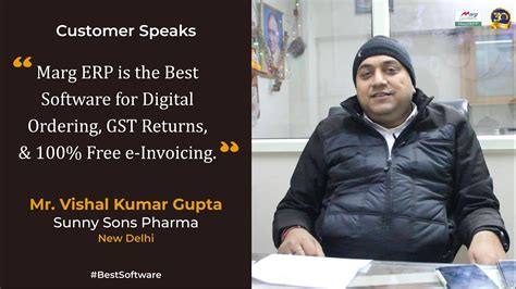 Customer Testimonial Mr Vishal Kumar Gupta Sunny Sons Pharma East