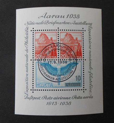 1938 Aarauer Block Mit ET Stempel Kaufen Auf Ricardo