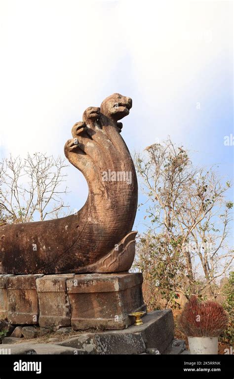 Archaeology History Naga Temple Serpent Cobra Snake Hi Res Stock