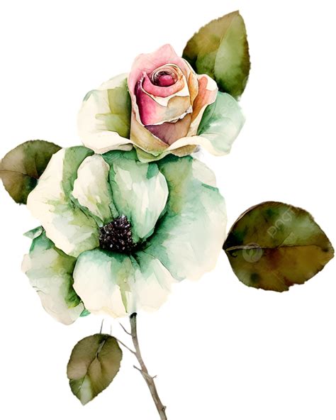 Caprichoso Jardín De Rosas Secas En Acuarela Png Pétalos De Rosa Acuarela Ilustraciones De