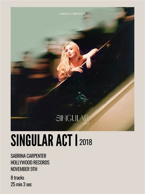 Singular Act I Poster In 2024 Sabrina Carpenter Songs Sabrina