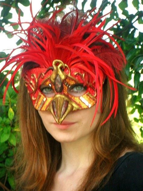 Fiery Phoenix Masquerade Venetian Mardi Gras Carnival Mask