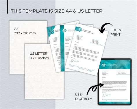 Letterhead Aqua Megabundle B2 Digital Design