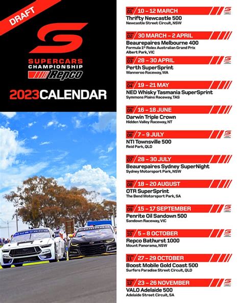 V8 Supercars 2023 Calendar – Get Calendar 2023 Update