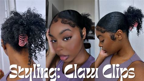 Trendy Claw Clip Hairstyles For Black Women And Woc Youtube