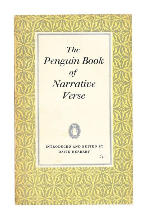 The Penguin Book Of Narrative Verse A Striking Poetry Book In The