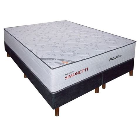 Cama Box Queen Bom Pastor 158cm Master Molas Ensacadas MadeiraMadeira