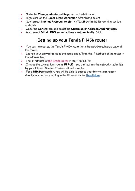 PPT Get Tenda FH456 Router Setup Connection Settings PowerPoint