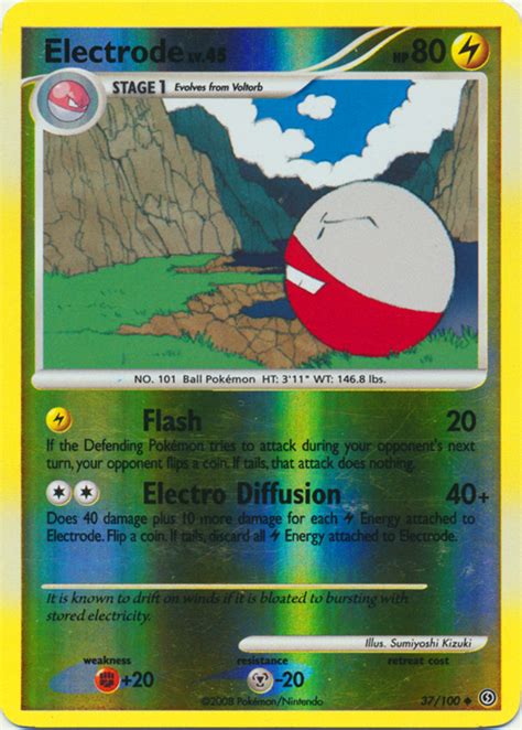 Pok Mon Diamond Pearl Stormfront Card Electrode Parallel Reverse