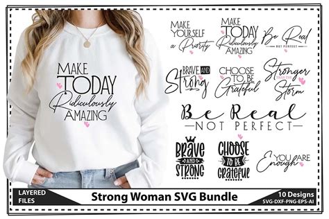 Strong Woman Svg Bundle Graphic By Craft Store · Creative Fabrica