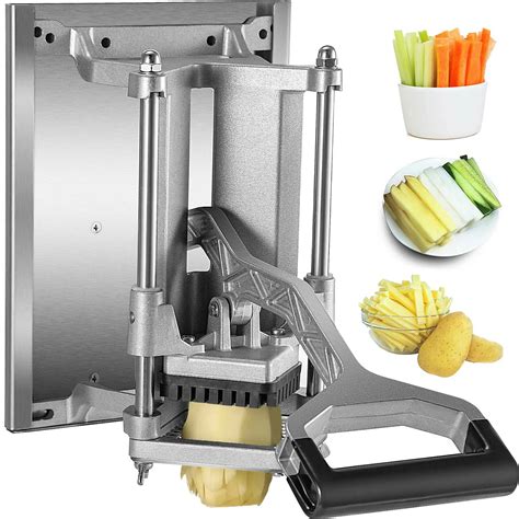 Vevor 1 4 1 2 3 8 Inch Strips Manual French Fries Cutter Stainless