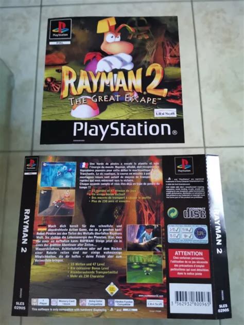 Sony Playstation Ps Jaquettes Jeu Rayman The Great Escape Ubi