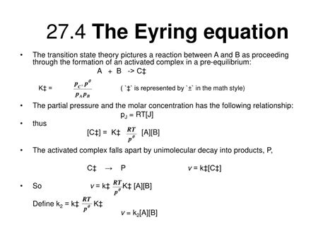 PPT - Activated complex theory PowerPoint Presentation, free download ...