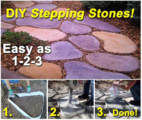 Diy Cement Stepping Stones Molds