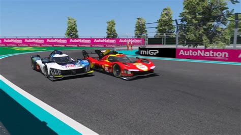 Vrc Ferrari P Vs Peugeot F Miami Assetto Corsa Youtube