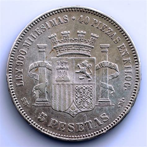 España Gobierno Provisional 5 Pesetas 1870 18 70 SNM Catawiki