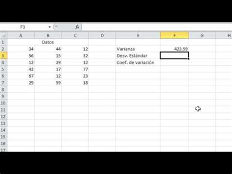 Cómo calcular la desviación estándar en Excel Guía completa paso a