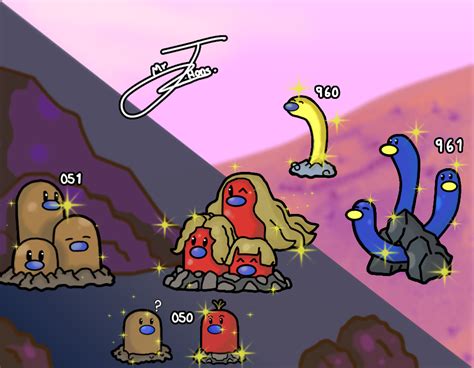 Diglett and Wiglett Line Evolution Shiny by MrJhons900 on DeviantArt