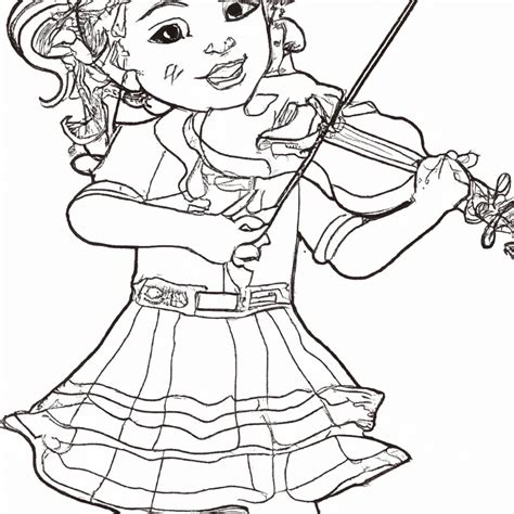 Desenhos De Meninas Tocando Violino Para Imprimir E Colorir