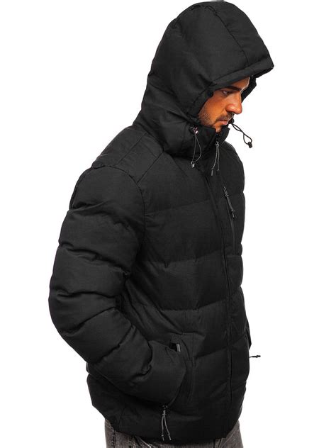 Chaqueta Acolchada De Invierno Para Hombre Negra Bolf J1906 NEGRO