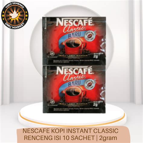 Jual NESCAFE KOPI INSTANT CLASSIC RENCENG ISI 10 2gram Shopee