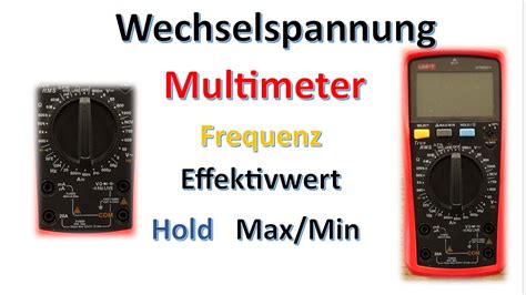 Multimeter Wechselspannungen Und Frequenz Messen Messbereiche Max