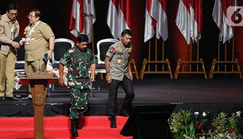 FOTO Rakornas Indonesia Maju Kapolri Dan Panglima TNI Bicara Keamanan