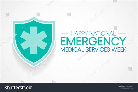 National Emergency Medical Services Week Observed Stock Vector Royalty