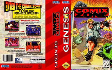 Comix Zone Megadrive Genesis PAL NTSC Box Art Case Insert Only EBay