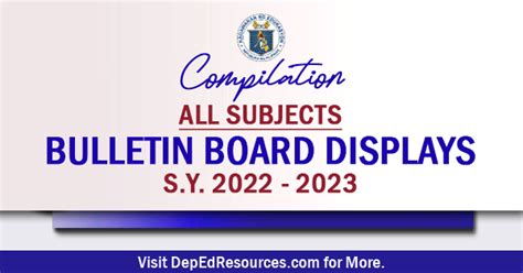 Bulletin Board Display Ideas All Subjects Sy 2022 2023