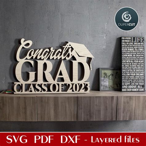 Congrats Grad 2023 Custom Name Svg Dxf Dupercut